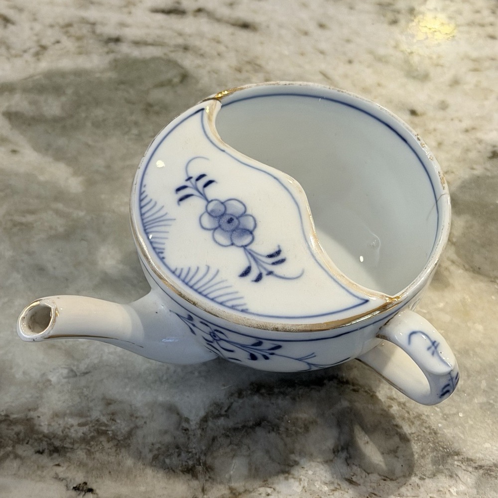 Antique 1930s  W T & C Invalid Feeder Cup Nursing Cup Porcelain Germany Floral